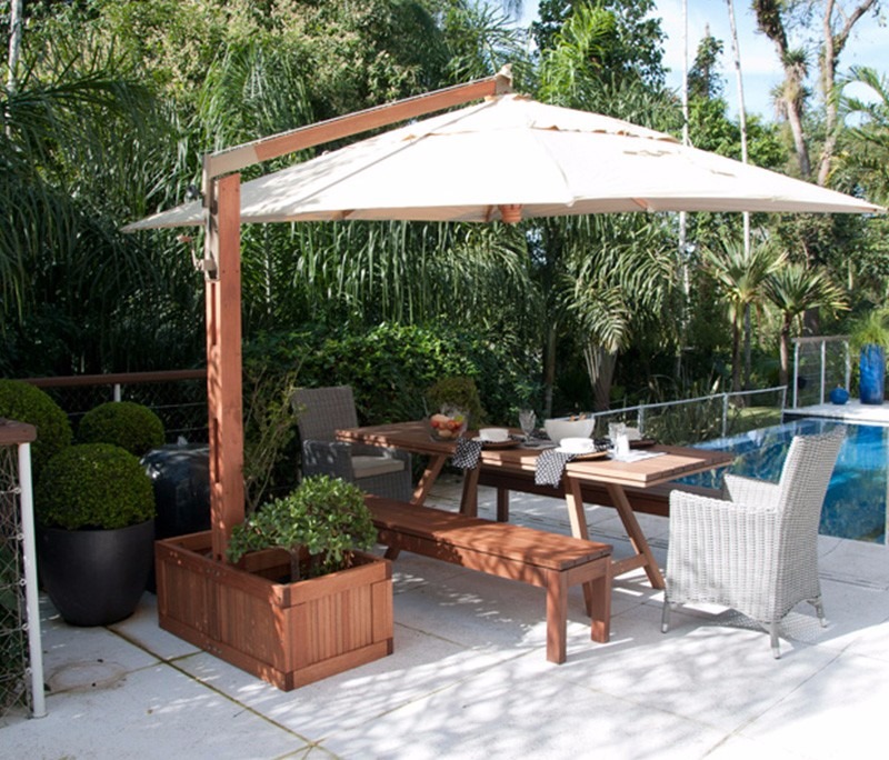 Ombrelone 3 x 3 com Floreira - Imagem 2